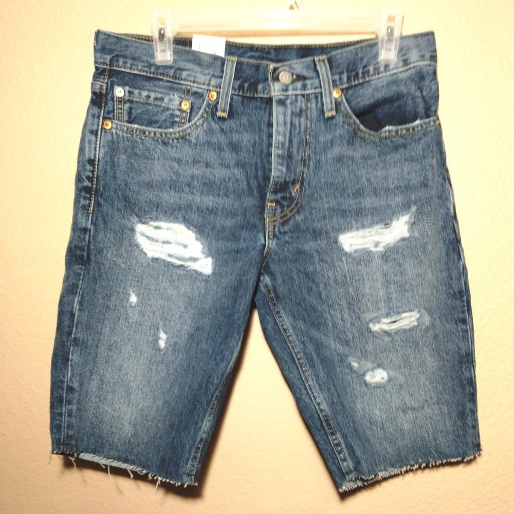 Levi's 511 Slim Distressed Denim Cut-Off  Shorts